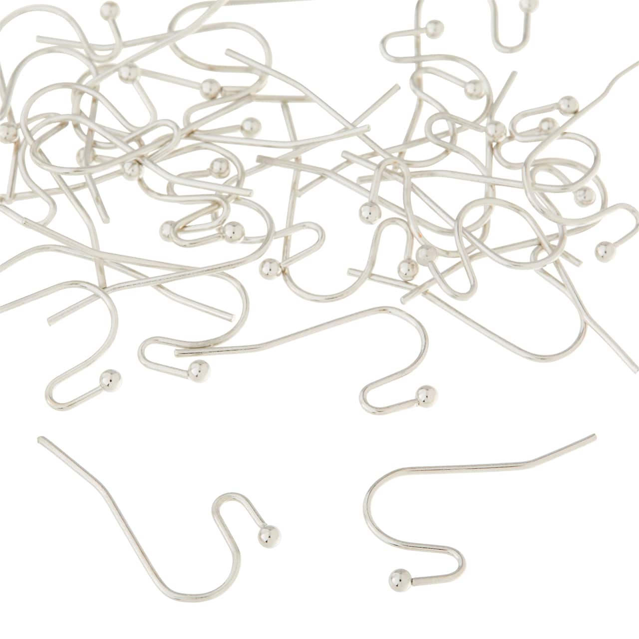 12 Packs: 30 ct. (360 total) Rhodium Plated Fish Hooks by Bead Landing™